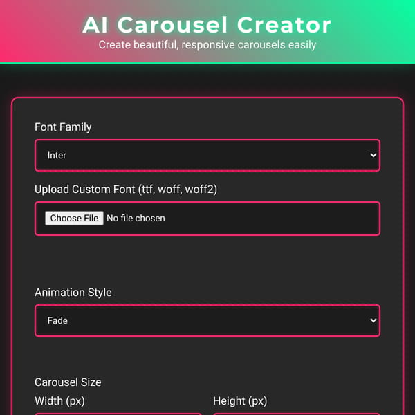 Free Carousel Creator