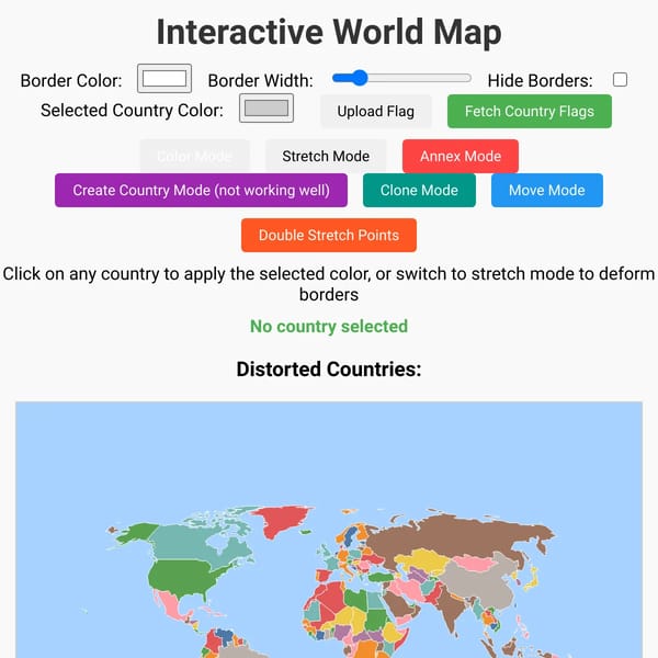 Interactive World Map with frontline animations
