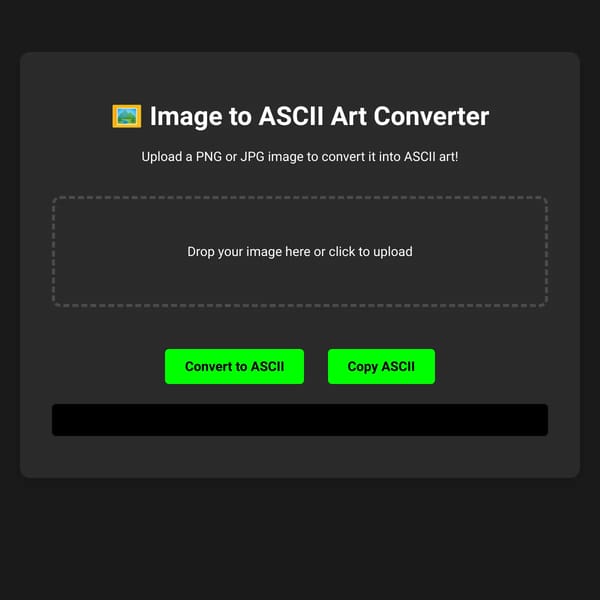 Image to ASCII Art Converter