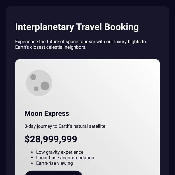 Interplanetary Travel Booking