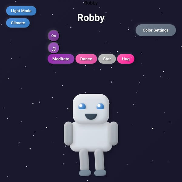 Robby, but you can type anything for Robby to say