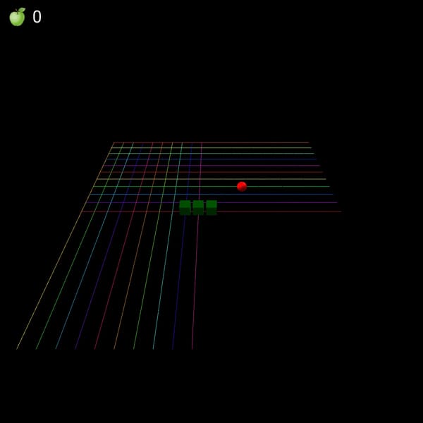 Gra Snake 3D w Three.js