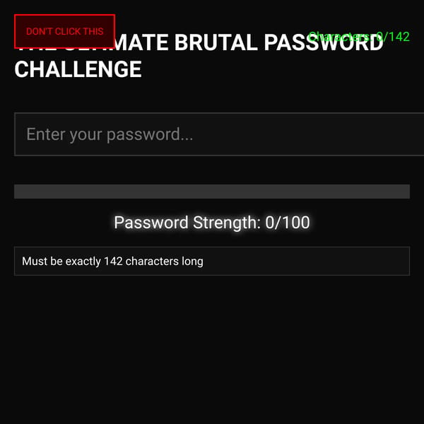 The Best Password Game [IMPOSSIBLE]