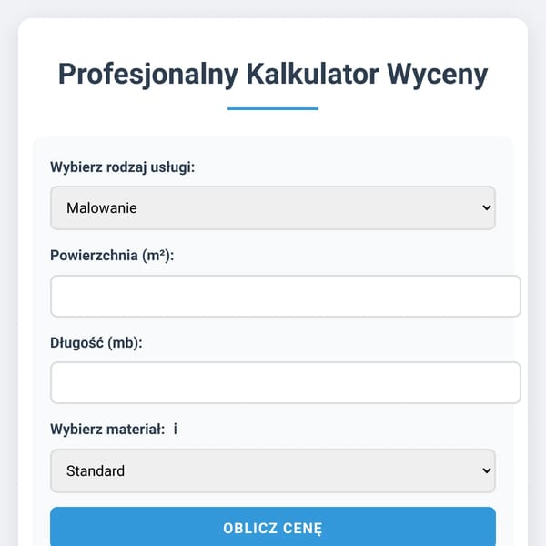 Kalkulator Wyceny Usług