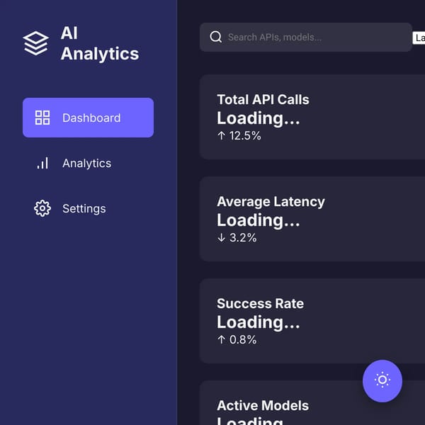 AI API Performance Analytics Dashboard