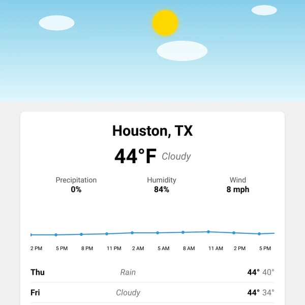 Weather in Your Area