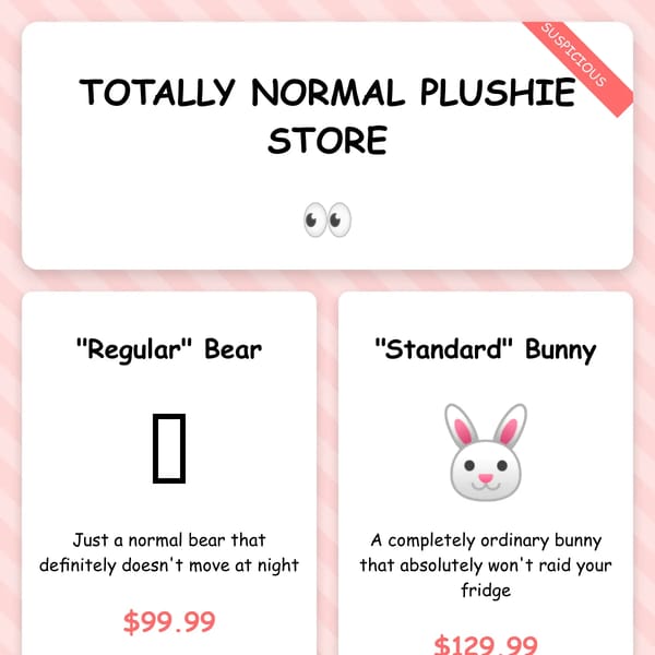 TOTALLY LEGITIMATE PLUSHIES