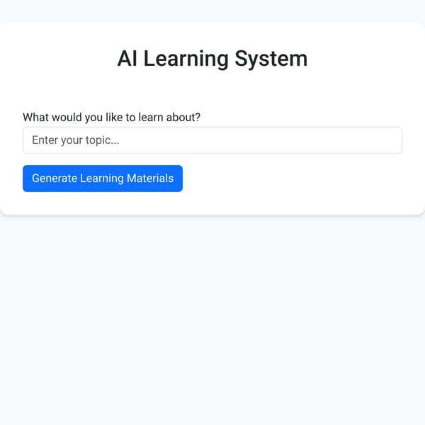 AI Learning System