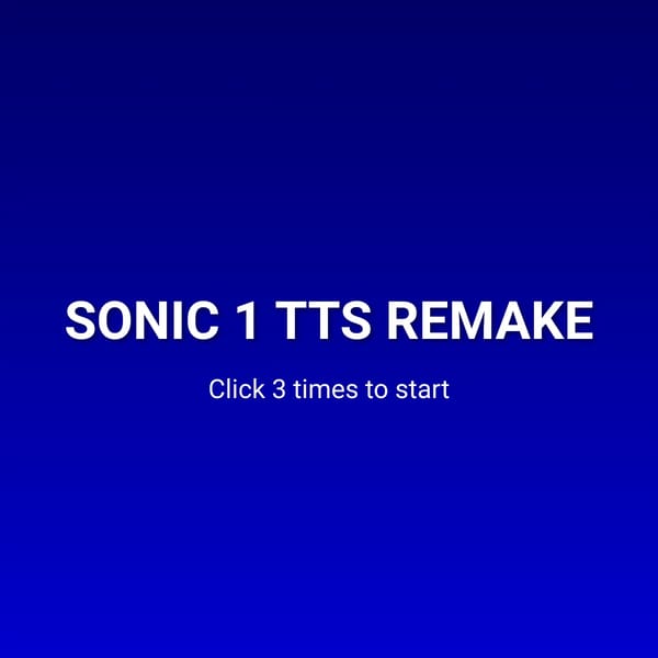 Sonic TTS Remake