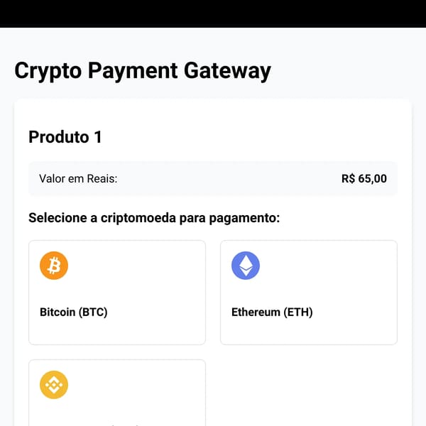 Crypto Payment Gateway