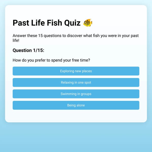 Past Life Fish Quiz