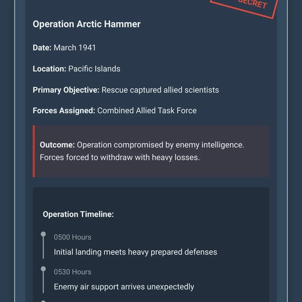 WWII Operation Generator