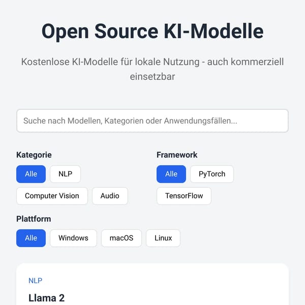 Open Source KI-Modelle Download Portal