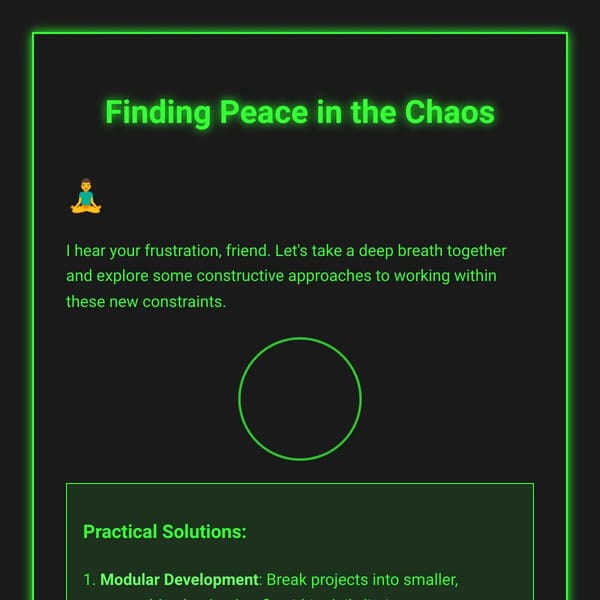Finding Peace in the Chaos