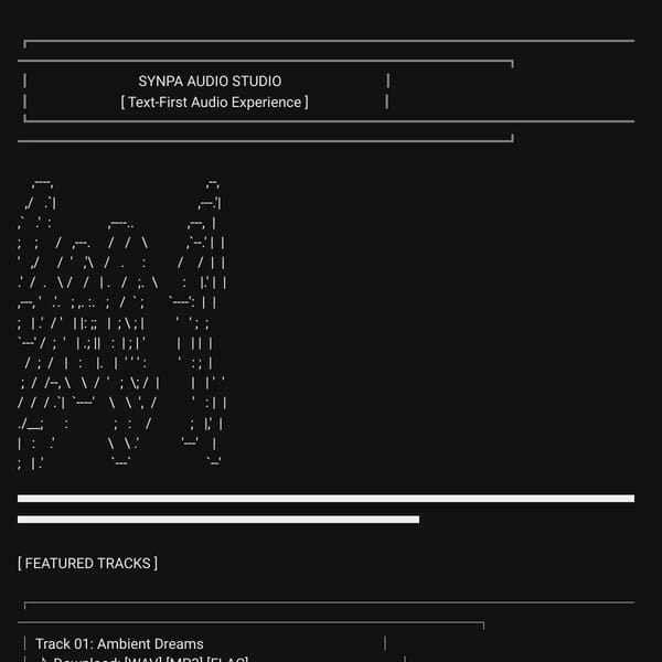 Synpa Audio - Text-First Design