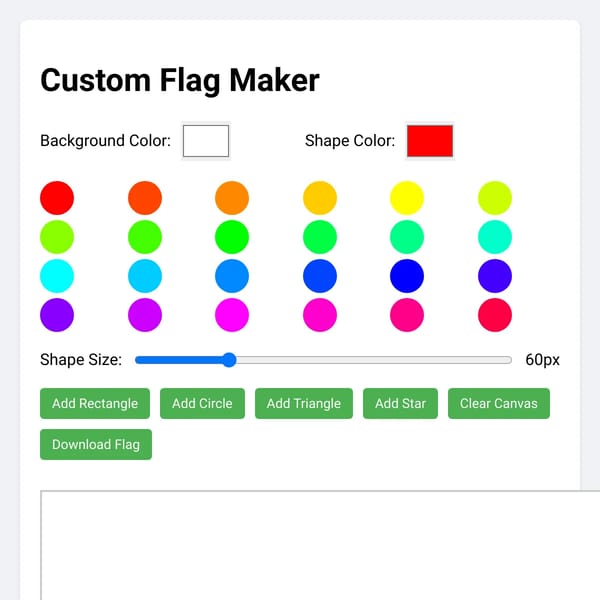 Flag Maker with Custom Shapes