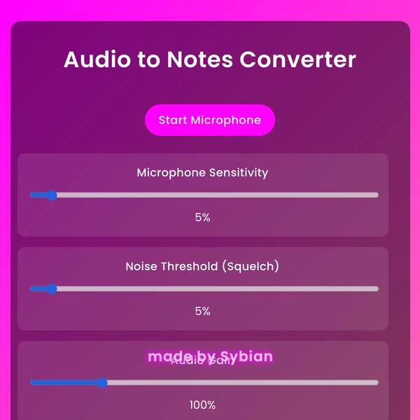 Audio to Notes Converter v.2.1