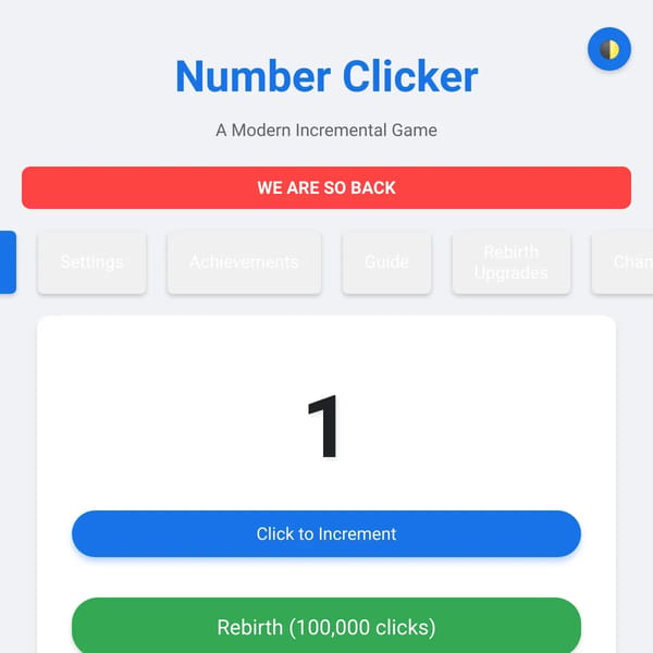 [UPDATE] Number Clicker (Incremental Game)