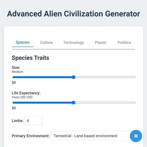 Alien Civilization Generator