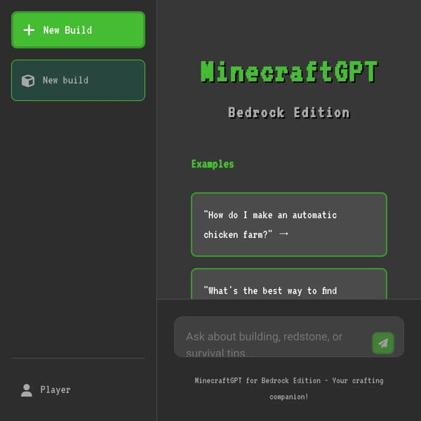 MinecraftGPT - Bedrock Edition