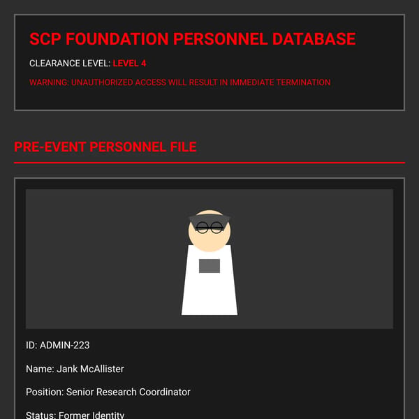 SCP Foundation - Personnel Database