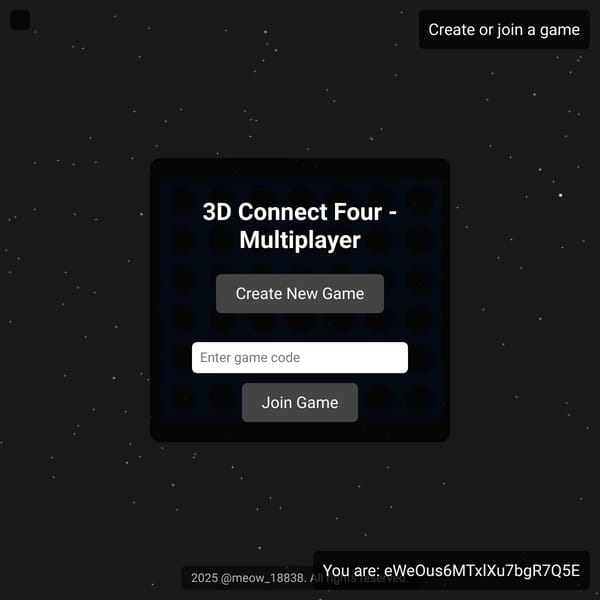 3D Connect Four