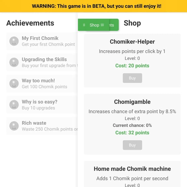 Chomik Clicker (On BETA)