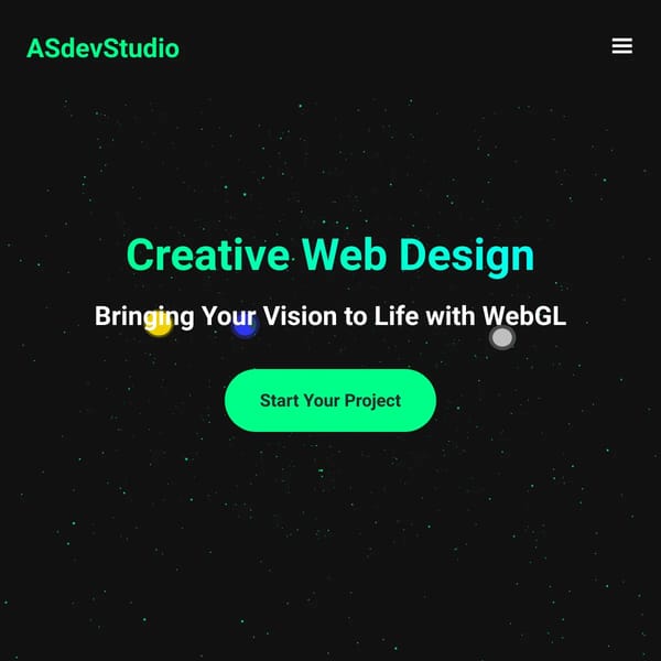 Creative Web Design Studio | 3D Portfolio