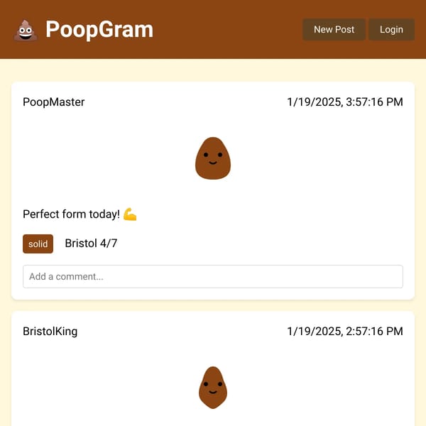 💩 PoopGram - Share Your Best Poops!