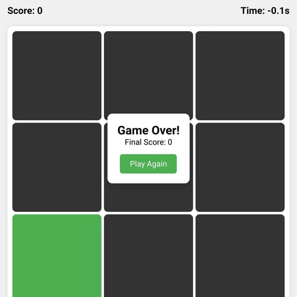 Quick Click Grid Game