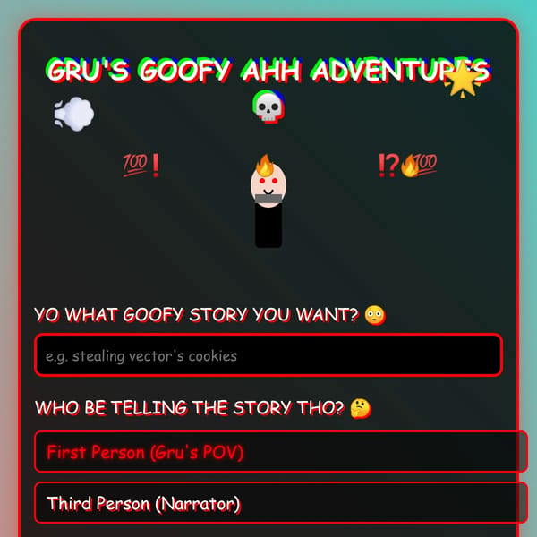 Gru's Adventure Generator
