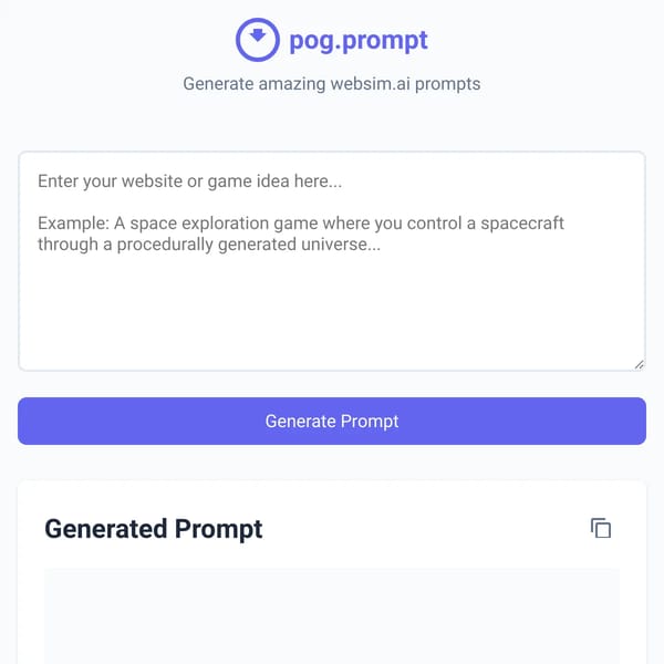 pog.prompt | websim.ai prompt generator