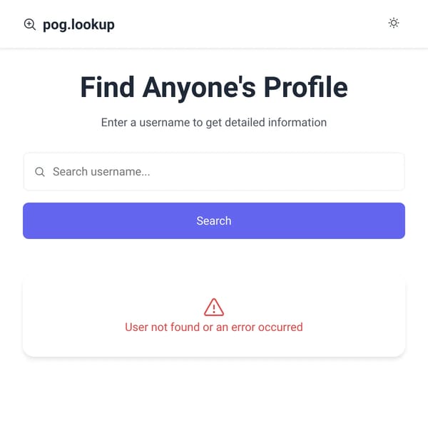 pog.lookup - User Profile Search
