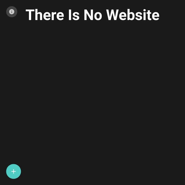 There Is No Website (Yet)
