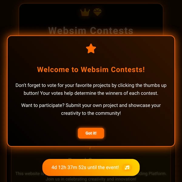 Websim Project Contests! With votes! Updated version!