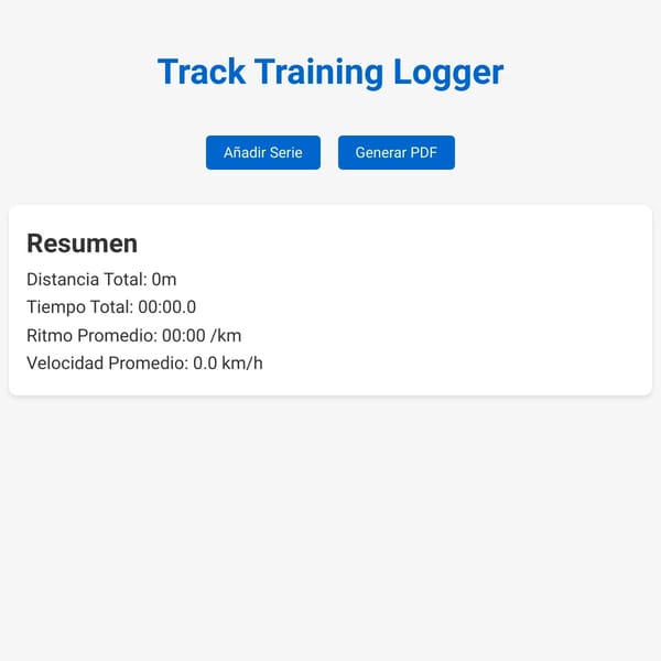 Track Training Logger