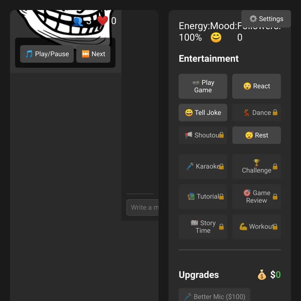 StreamerLife Simulator