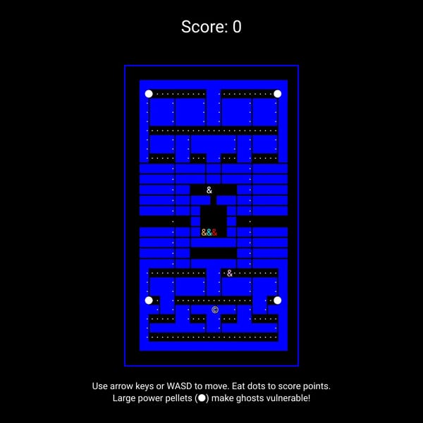 Text Pac-Man