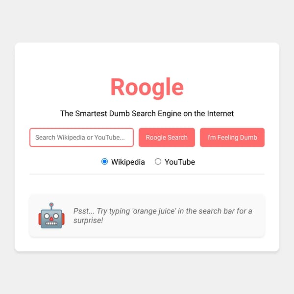 Roogle - The Dumbest Search Engine