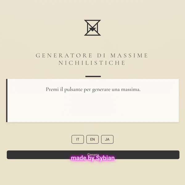 Nihilistic Maxim Generator