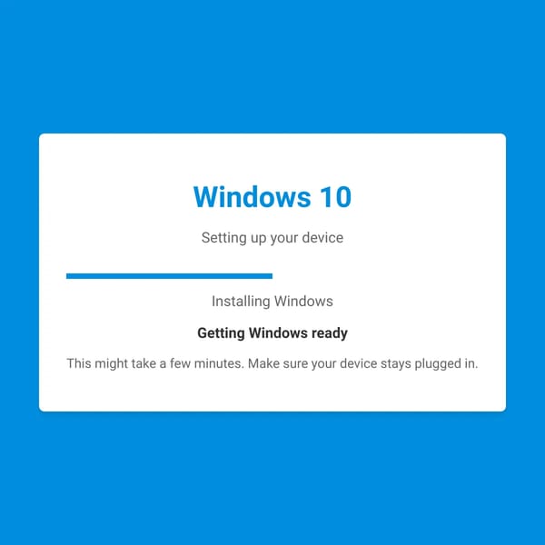 Windows 10 Setup Simulator