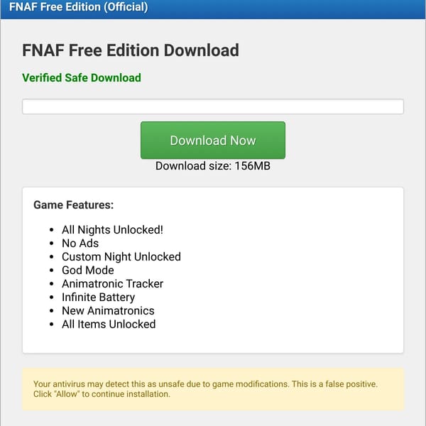 FNAF Free Edition Download