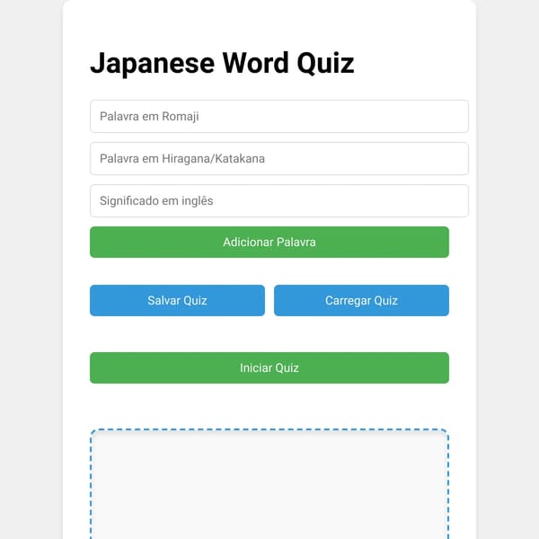 Make your own Japanese Quiz