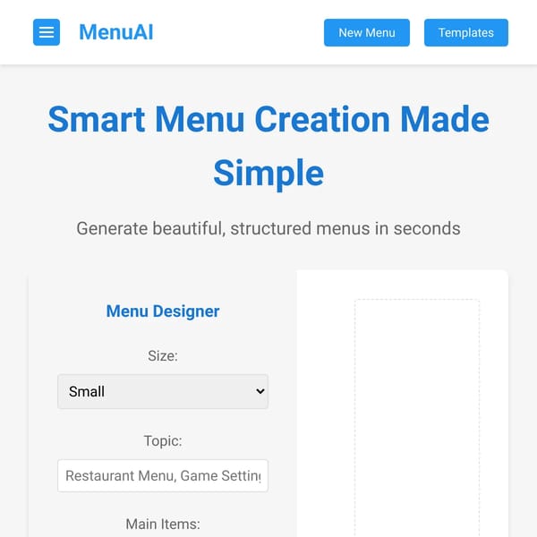 MENU Ai