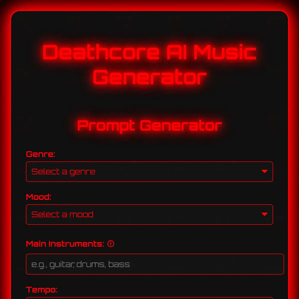 Deathcore AI Music Generator