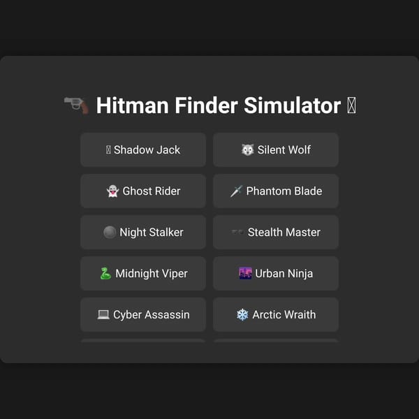 Hitman Finder Simulator