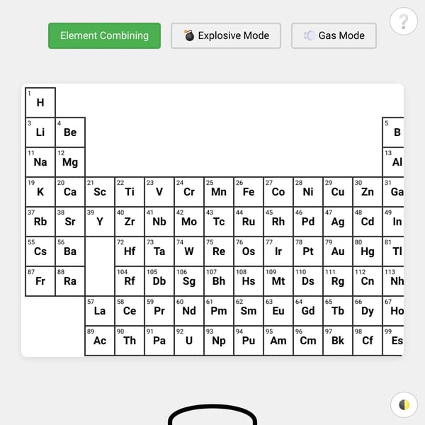 Infinite Craft (but elements ig) (No Longer Works for some reason)