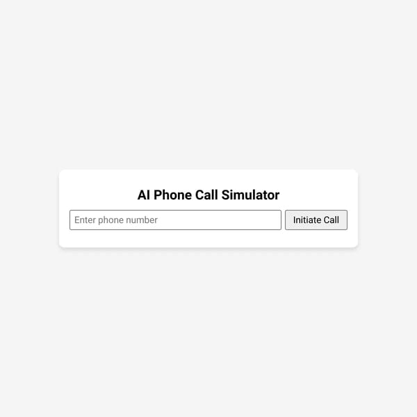 AI Phone Call Simulator