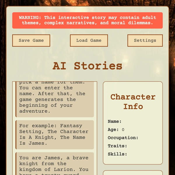 AI Stories: No Limits (18+)