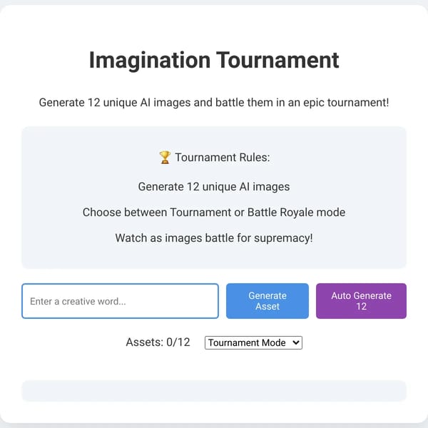 AI Image Generator Game